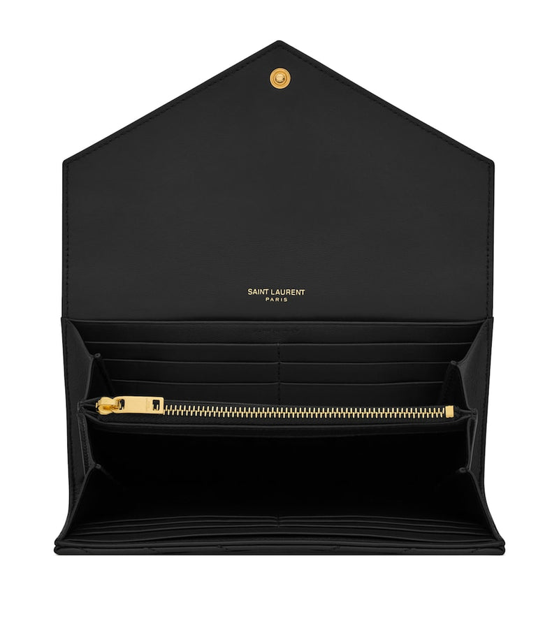 Saint Laurent Cassandre Matelassé envelope wallet, UK version