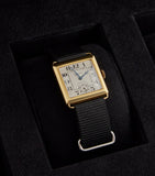 Dunhill leather 3-piece watch box with brass hardware - British product