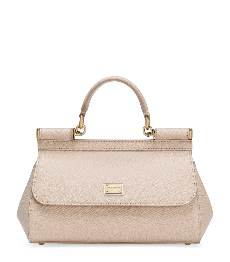 Dolce & Gabbana Sicily top-handle leather bag with gold hardware, UK version