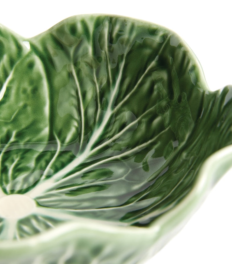 Bordallo Pinheiro cabbage-inspired earthenware bowl 17.5cm - British product