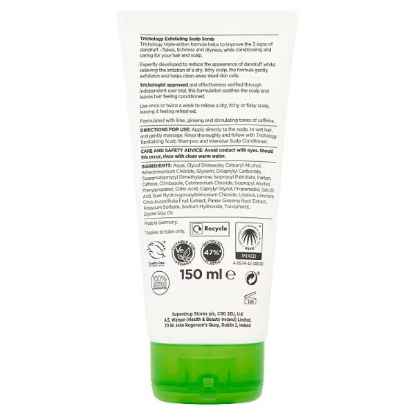 Superdrug Scalp Scrub Anti-Dandruff 150ml (British brand)
