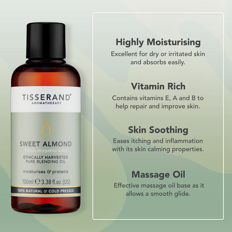 Tisserand Sweet Almond Blending Oil 100ml (British brand)