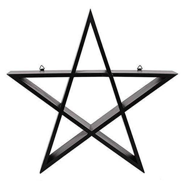 Pentagram Wall Art Black 40cm, imported from the UK