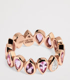 SHAY rose gold eternity ring with sapphires, imported from the UK
