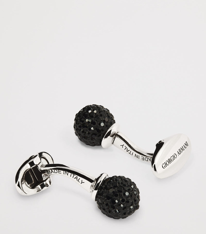 Giorgio Armani sterling silver embellished cufflinks, imported from the UK