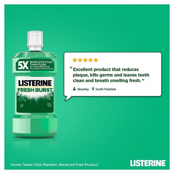 Listerine Freshburst Anti-Bacterial Mouthwash 500ml, UK version