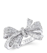 Harrods Graff White Gold and Diamond Tilda's Bow Ring- Buy online at McGrocer
