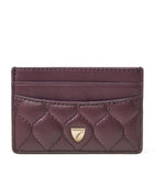 Aspinal of London leather slim card holder with shield rivet, UK version