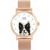 Superdrug Toff London White Ladies Black and White Border Collie Dog Head Watch- Buy online at McGrocer