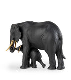 Lladró porcelain figurine of elephant mother and child, imported from the UK