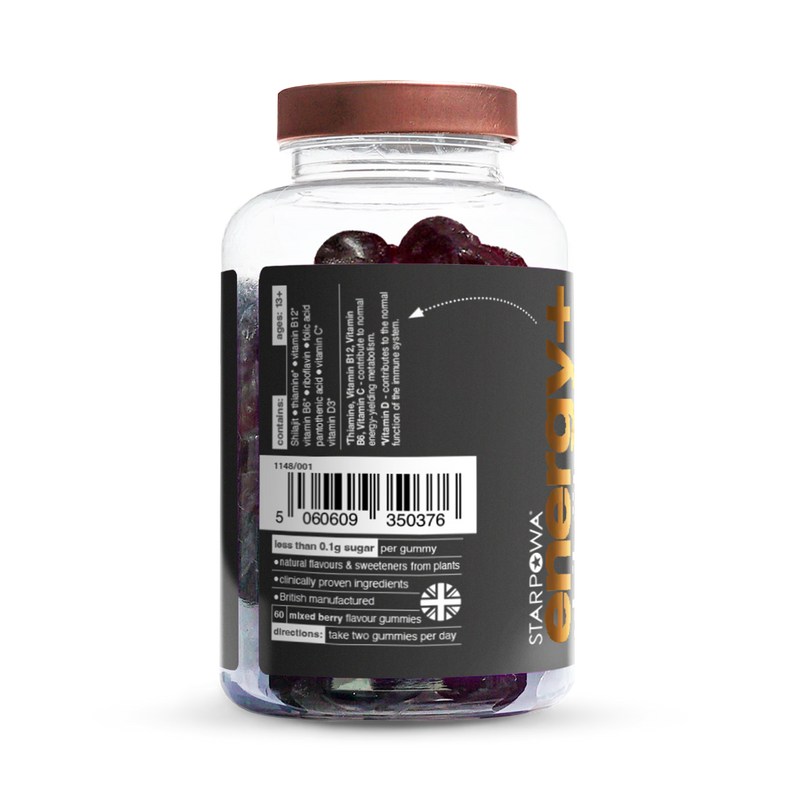 Starpowa Energy+ Shilajit Mixed Berry gummies 60 (British brand)