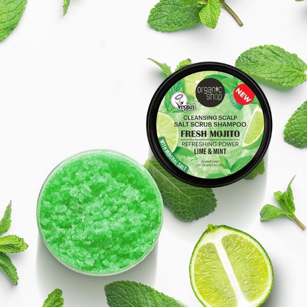 Organic Shop Scalp Scrub Shampoo Mojito 250ml, imported from the UK