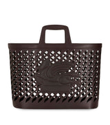 Harrods Etro Leather Drill Basket Storage Basket- Buy online at McGrocer