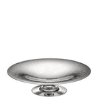 Christofle silver-plated fruit bowl with vine engravings and pedestal base - British product