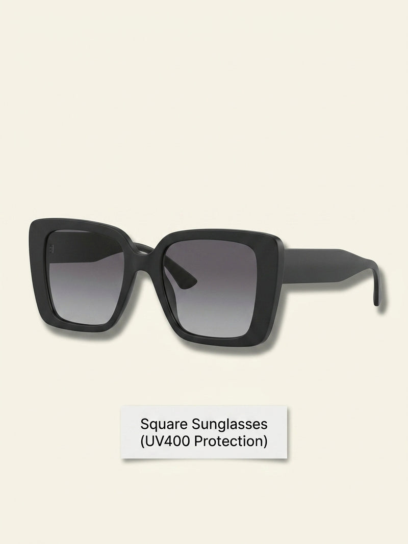 Gucci square sunglasses black 53mm, imported from the UK