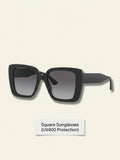 Gucci square sunglasses black 53mm, imported from the UK