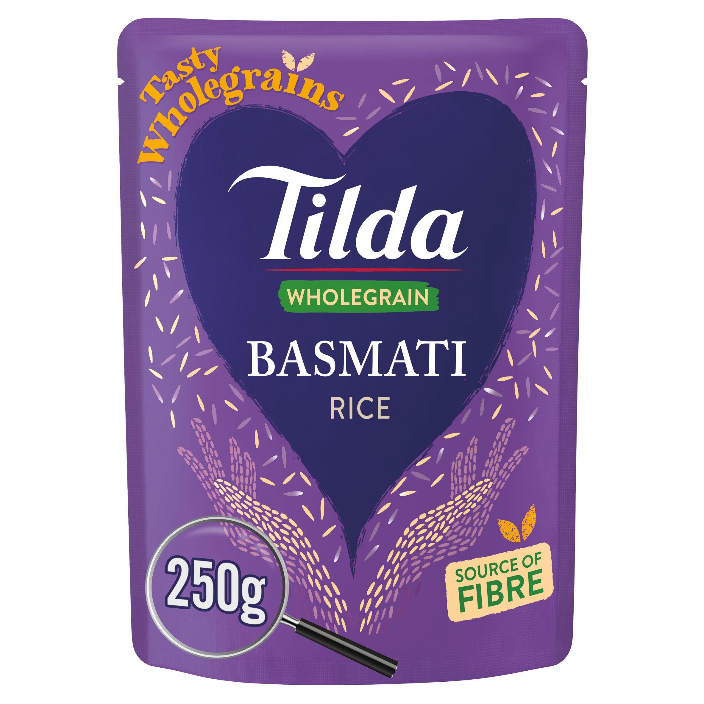 Tilda Microwave Rice Wholegrain Basmati 250g Microwave rice Sainsburys