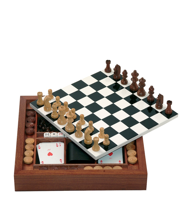 Fornasetti Cortile chess set with Italian villa design, UK version
