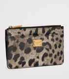 Dolce&Gabbana calfskin leopard print card holder, imported from the UK