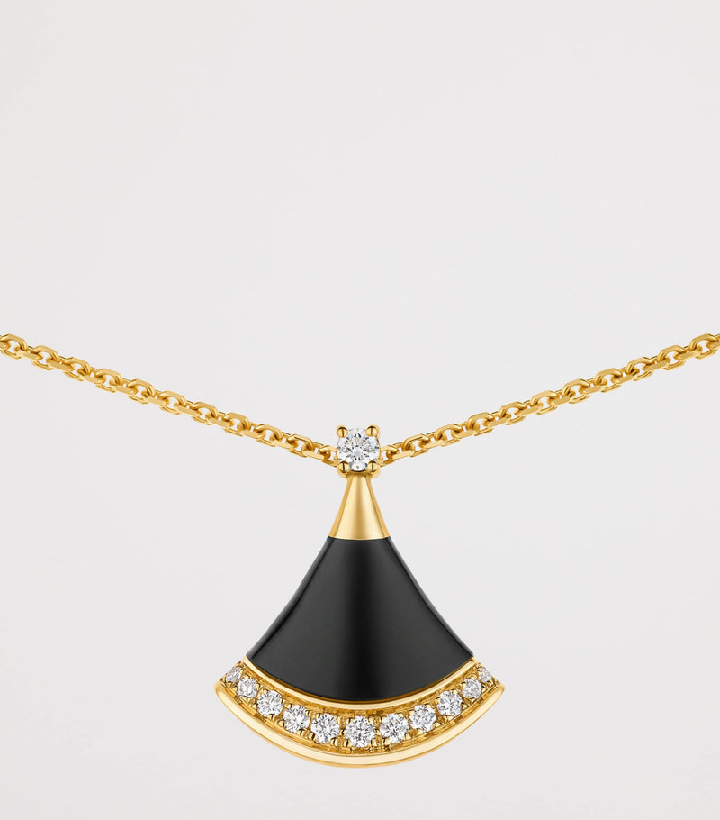 Bvlgari Divas' Dream necklace onyx diamonds yellow gold, UK version