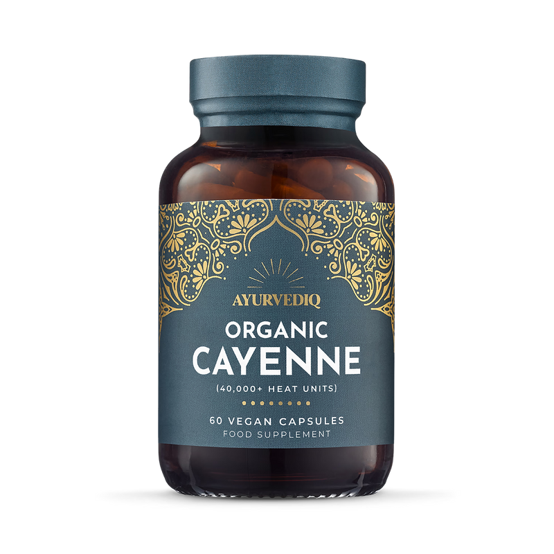 Ayurvediq organic cayenne capsules 60 capsules, UK version