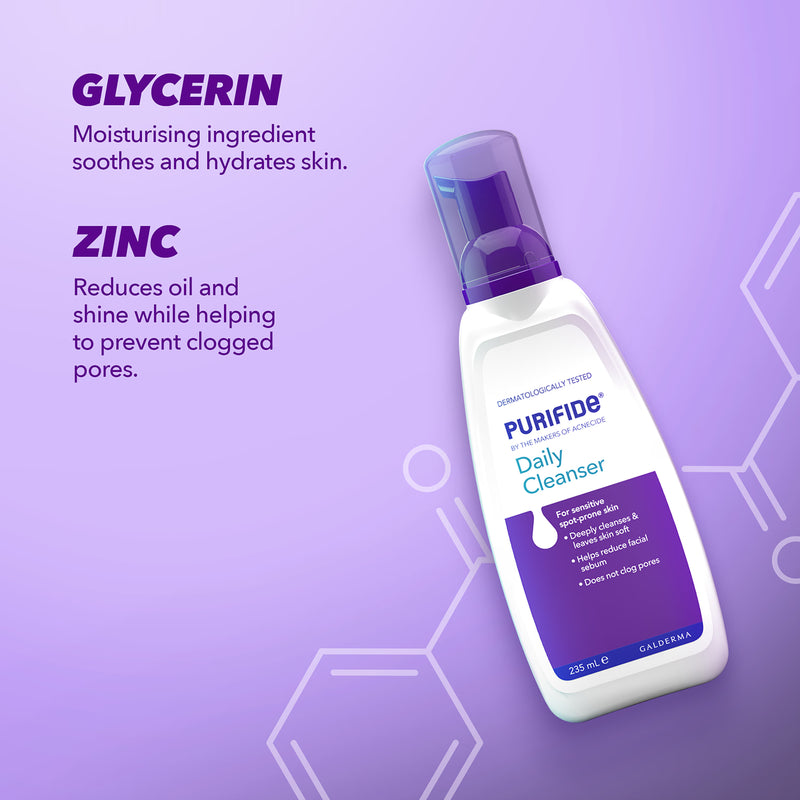 Acnecide Purifide face wash with zinc 235ml (British brand)