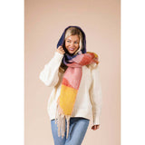 SVNX chunky scarf pink yellow 220cm (British brand)