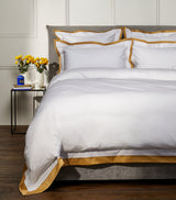Harrods Oxford Pillowcase with Contrasting Trims, Egyptian Cotton, 50cm x 75cm- Buy online at McGrocer