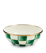 Harrods MacKenzie-Childs Emerald Check Everyday Breakfast Bowl 15cm- Buy online at McGrocer