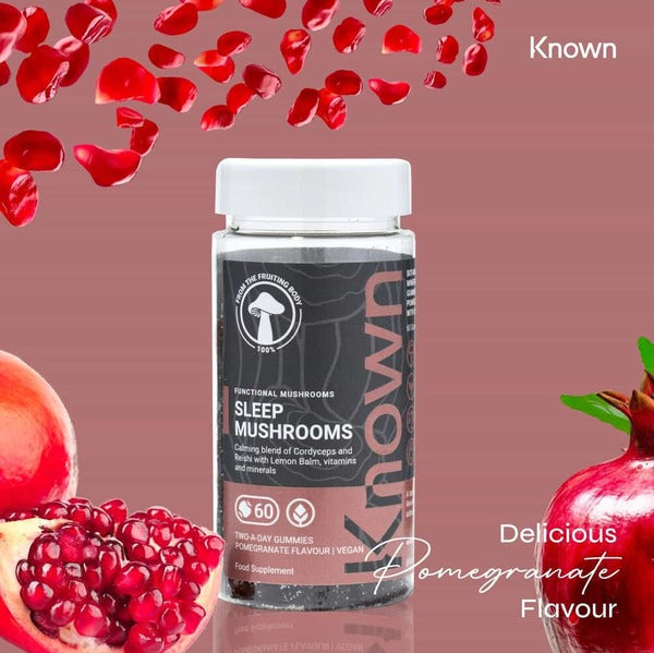 Known Nutrition sleep gummies pomegranate flavour 60 count, imported from the UK