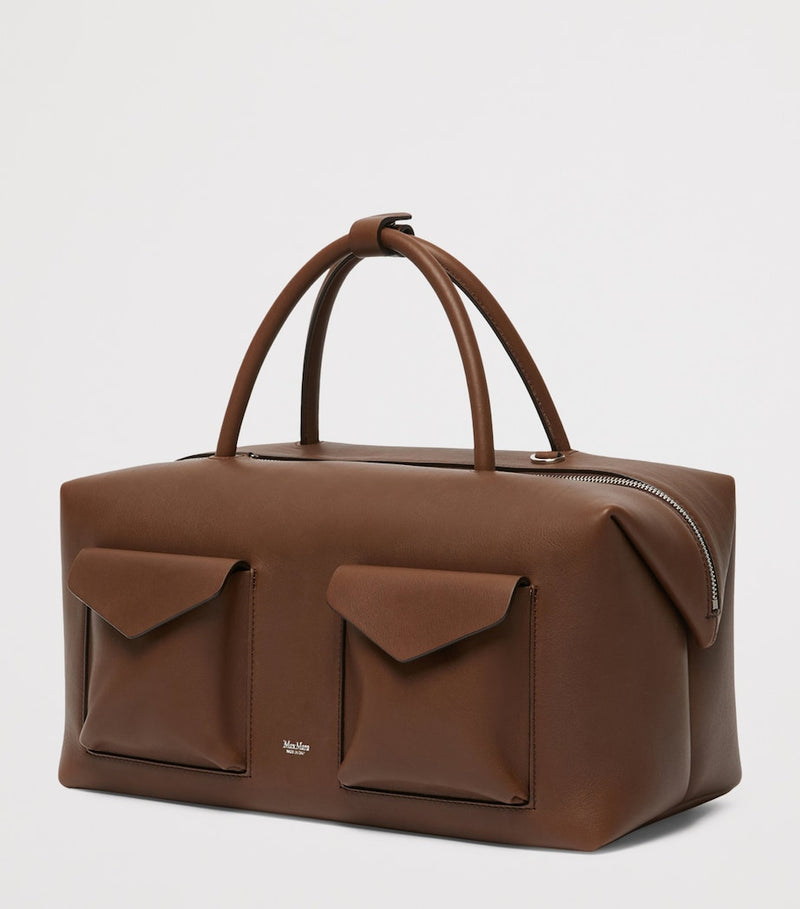 Max Mara large leather Boston bowler bag with M-shaped sides, UK version