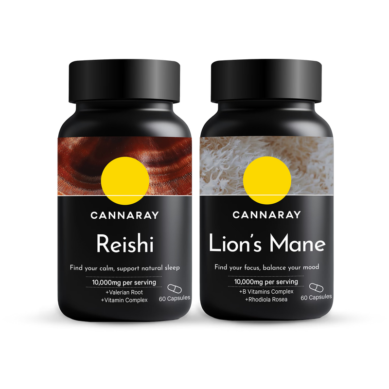 Cannaray Sleep & Focus supplement bundle - British product