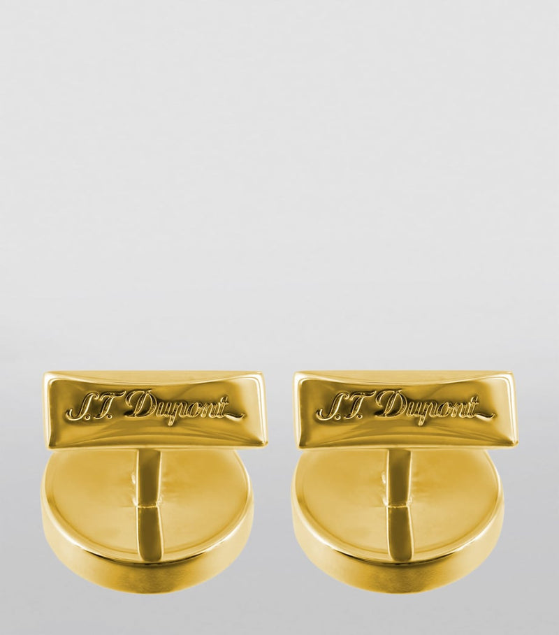 S.T. Dupont cufflinks with engraved logo, imported from the UK