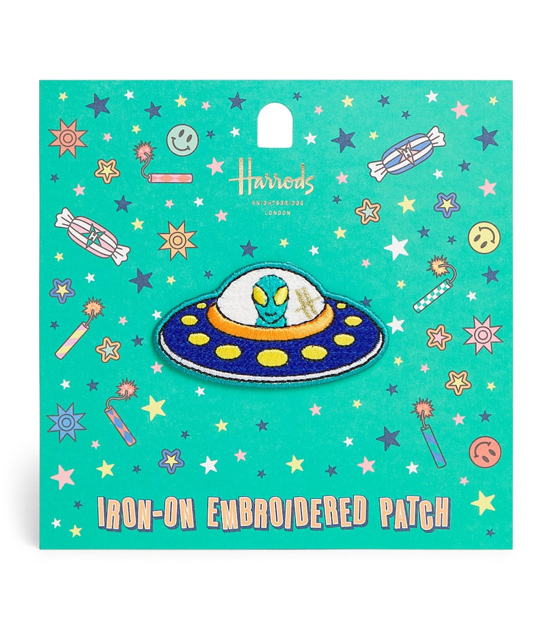 Harrods Pop Rocket alien embroidered patch - British product
