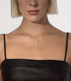 Messika Move Uno yellow gold diamond necklace 0.13ct (British brand)