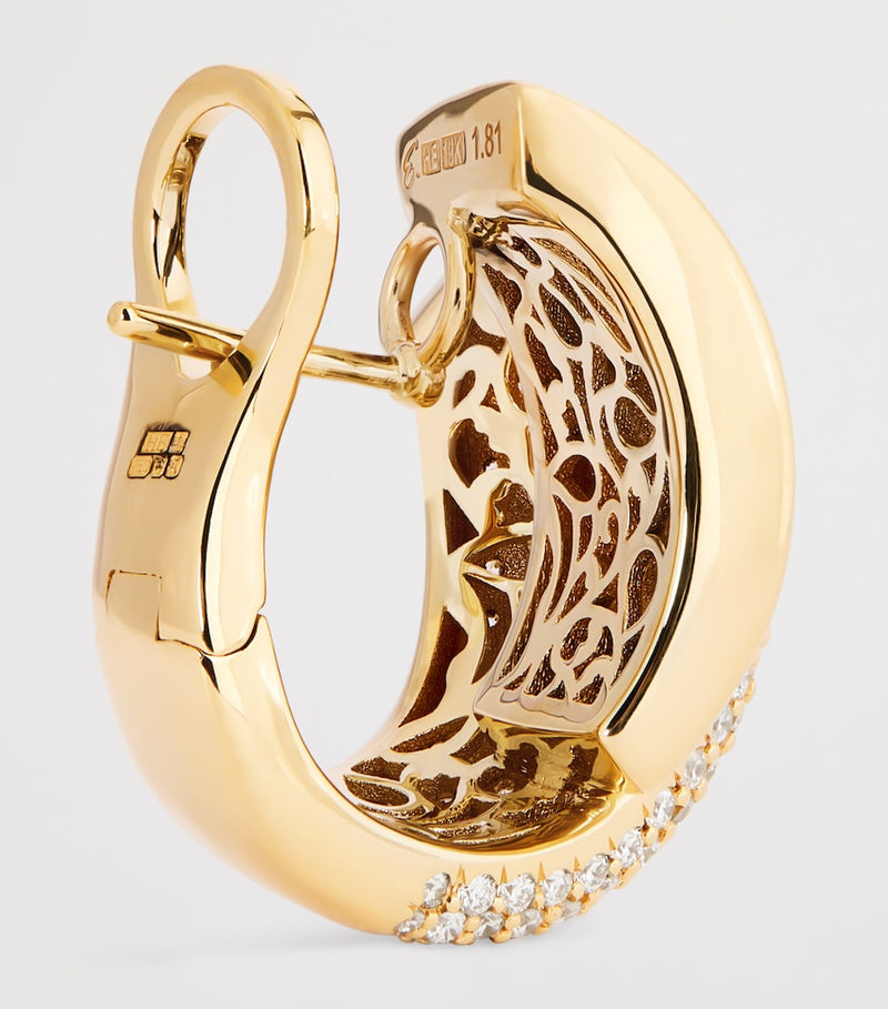 Engelbert Divino earrings 18kt yellow gold diamonds, UK version