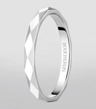 Boucheron platinum Facette wedding ring 2mm width, imported from the UK