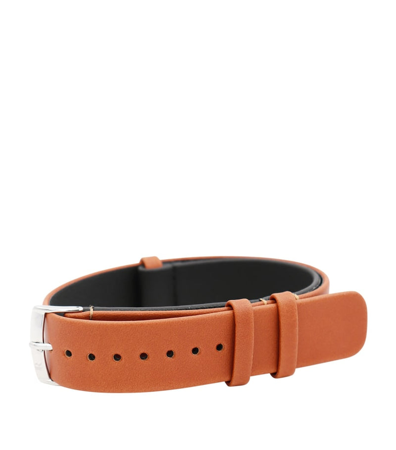 Jean Rousseau NATO leather watch strap 20mm, imported from the UK