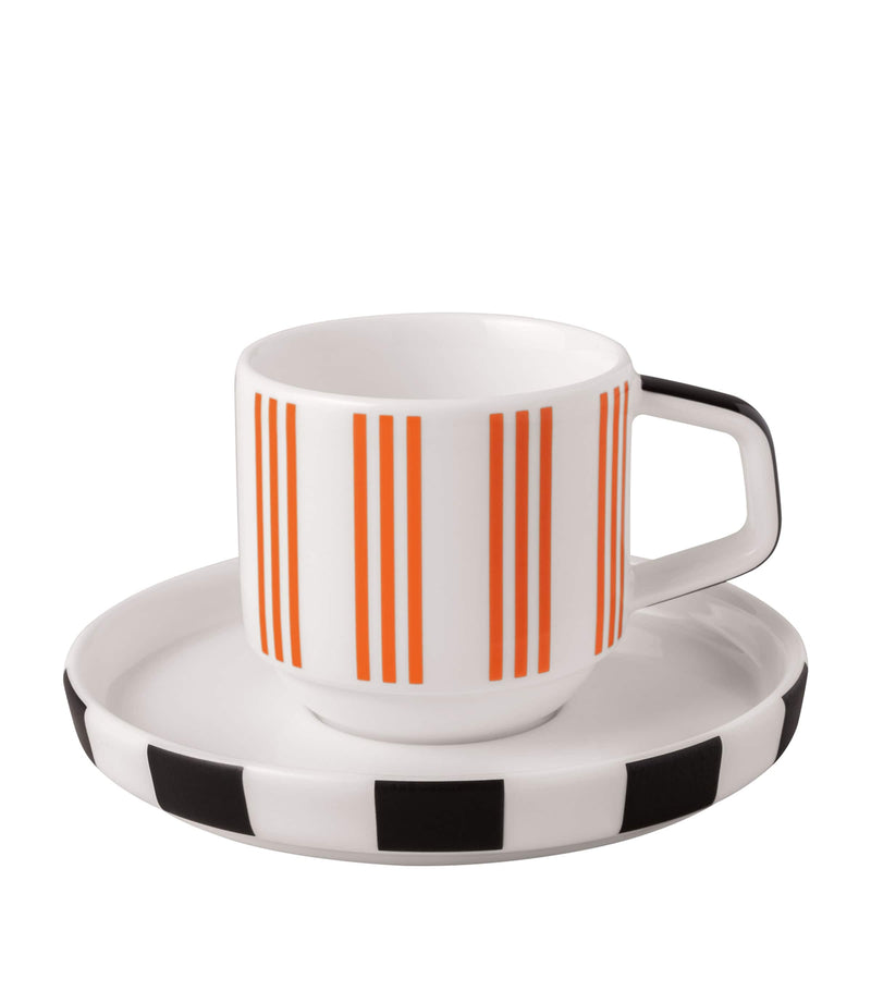 Villeroy & Boch Memphis espresso cup and saucer (British brand)