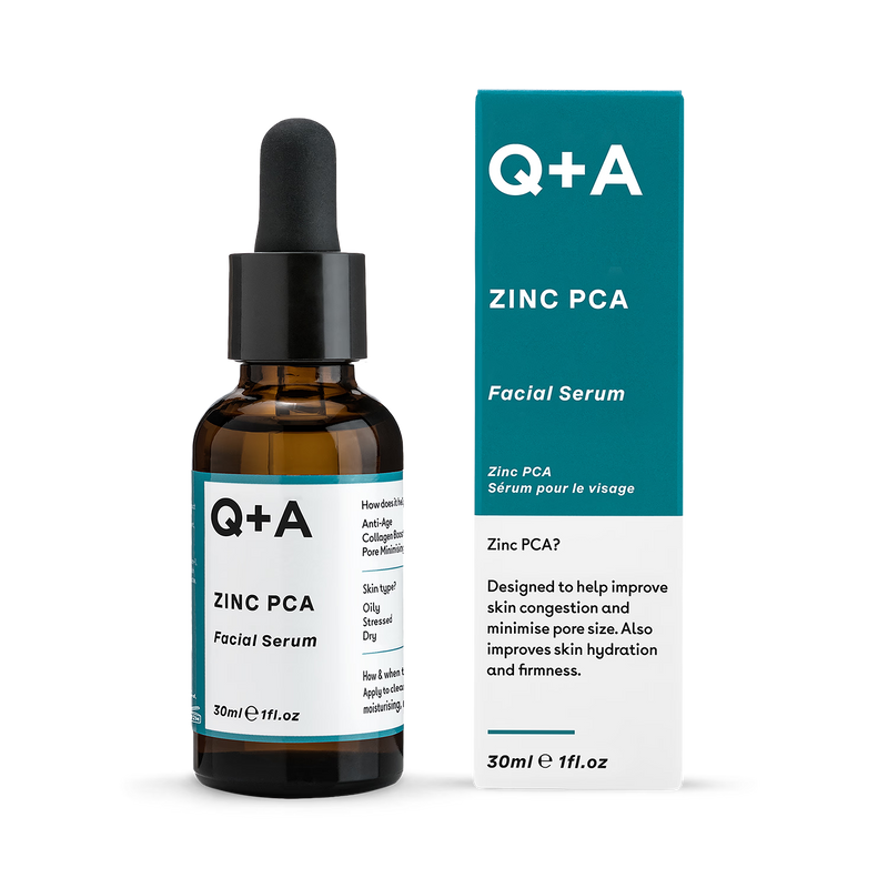Q+A Zinc PCA Facial Serum 30ml, imported from the UK