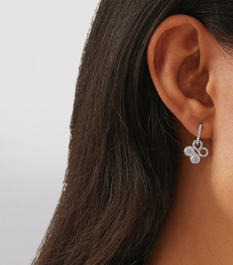 Boodles white gold diamond earrings, imported from the UK