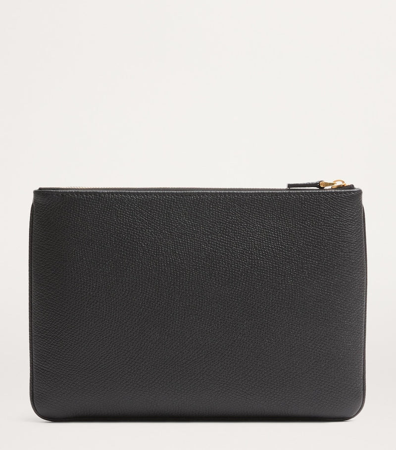 Valentino Garavani leather VLogo Signature pouch medium (British brand)