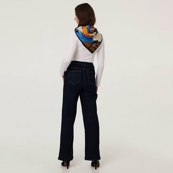 Izabel London floral satin square scarf - British product