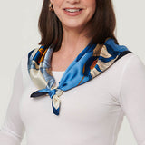 Izabel London floral satin square scarf - British product