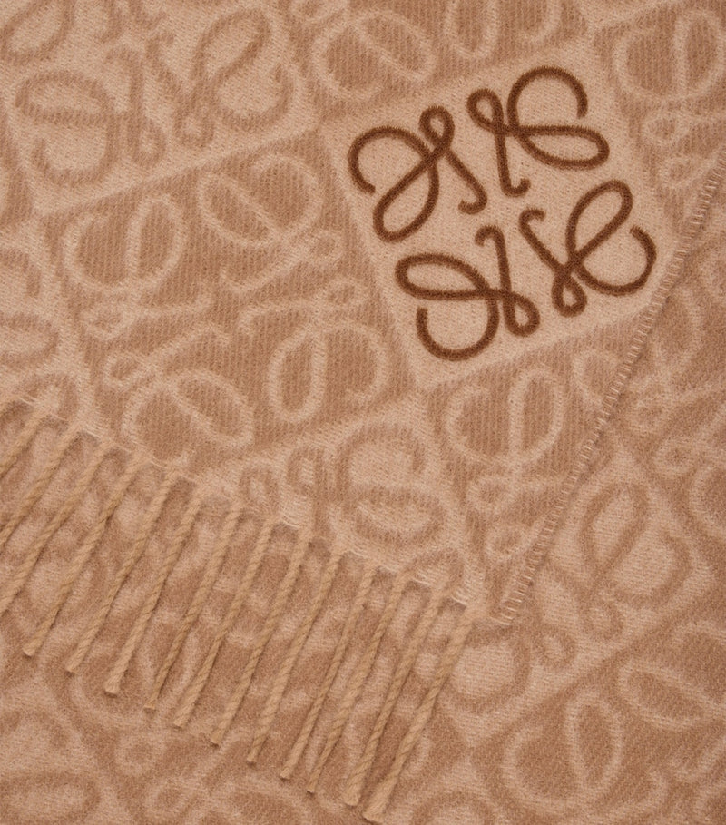 LOEWE wool-cashmere Anagram scarf, imported from the UK