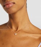 Suzanne Kalan rose gold diamond butterfly necklace adjustable chain - British product