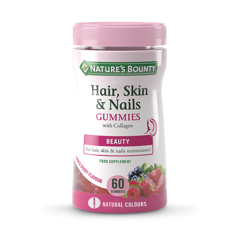 Nature's Bounty Hair Skin Nails Gummies 60 count imported from the UK
