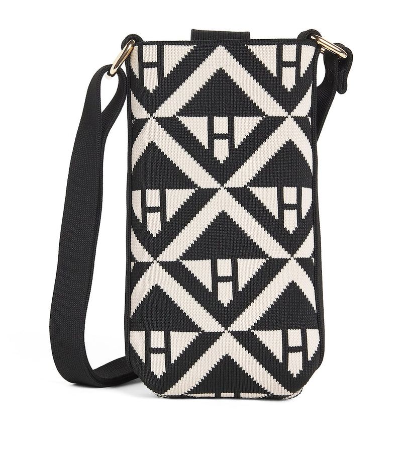 Harrods Geo Jacquard phone pouch - British product