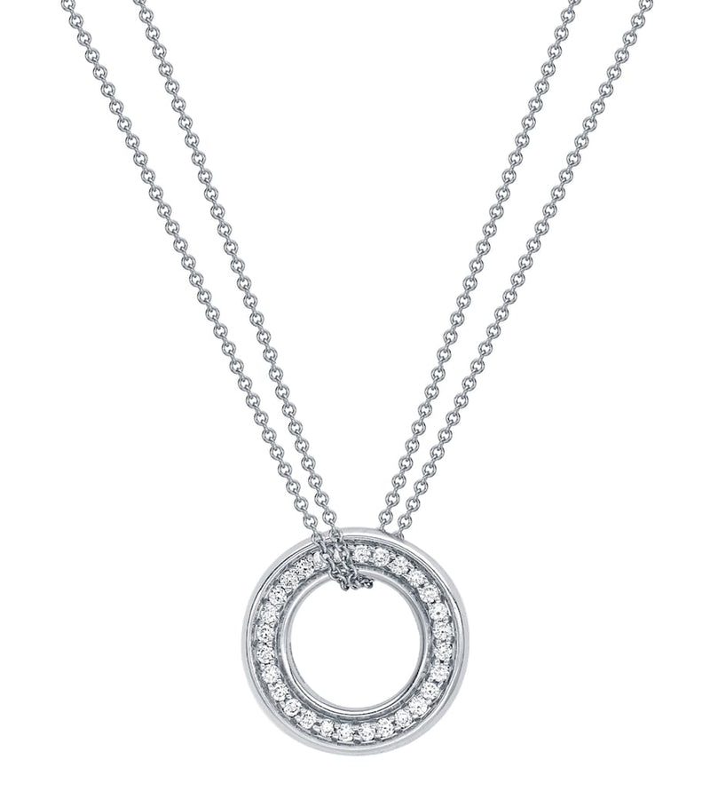 Boodles Roulette pendant white gold diamond medium, imported from the UK