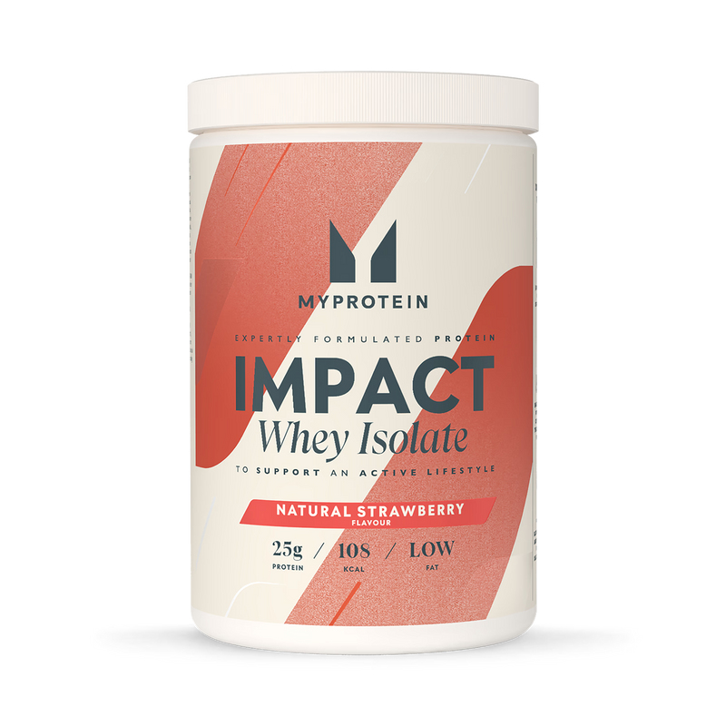 Myprotein Impact Whey Isolate Natural Strawberry 480g, imported from the UK